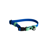 Niebiesko-miętowa obroża Bueno DOG hexa 13 mm z czarną klamrą na zatrzask