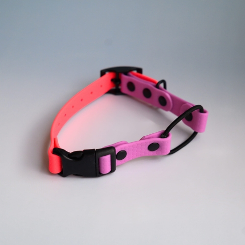 Wodoodporny pasek do obroży elektrycznej 16mm z liną elastyczną – różowo-czarny wariant