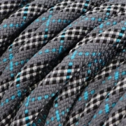 Szara lina Tartan Grey Blue z niebieskim akcentem, przykład koloru