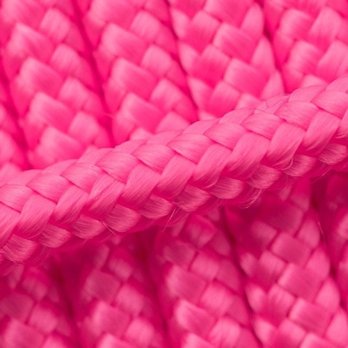 Neonoworóżowa lina Neon Pink, zbliżenie splotu
