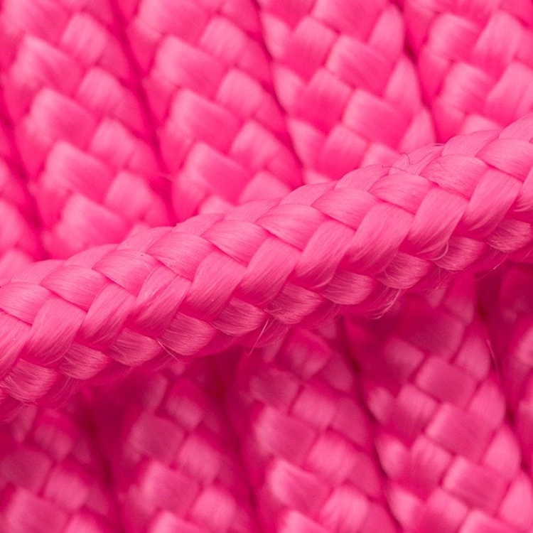 Neonoworóżowa lina Neon Pink, zbliżenie splotu