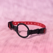 Pasek bungee e-collar z taśmy hexa plaster miodu w dwóch kolorach z metalowymi okuciami