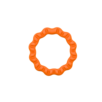 Fiboo Fringoo Mini 12 cm, pomarańczowy ring do rzucania i przeciągania z psem