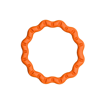 Fiboo Fringoo 18 cm, pomarańczowy ring do rzucania i przeciągania z psem