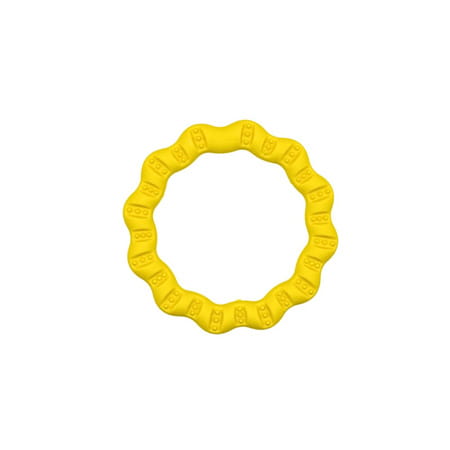 Fiboo Fringoo Mini 12 cm, żółty ring do rzucania i przeciągania z psem