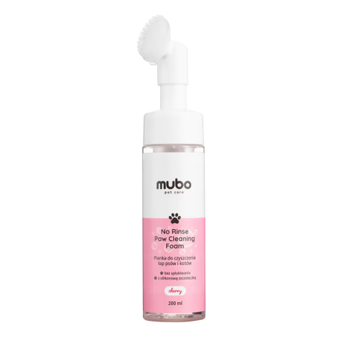 Mubo Cherry 200 ml, pianka do łap z pompką i silikonową szczoteczką