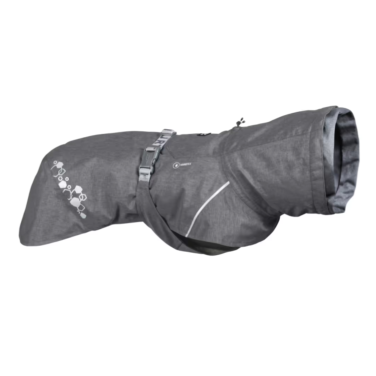 Hurtta Monsoon Coat II Eco Blackberry - kurtka przeciwdeszczowa dla psa, grafitowa
