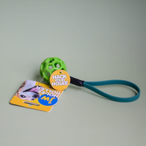 Piłka ażurowa zielona MINI z rączką