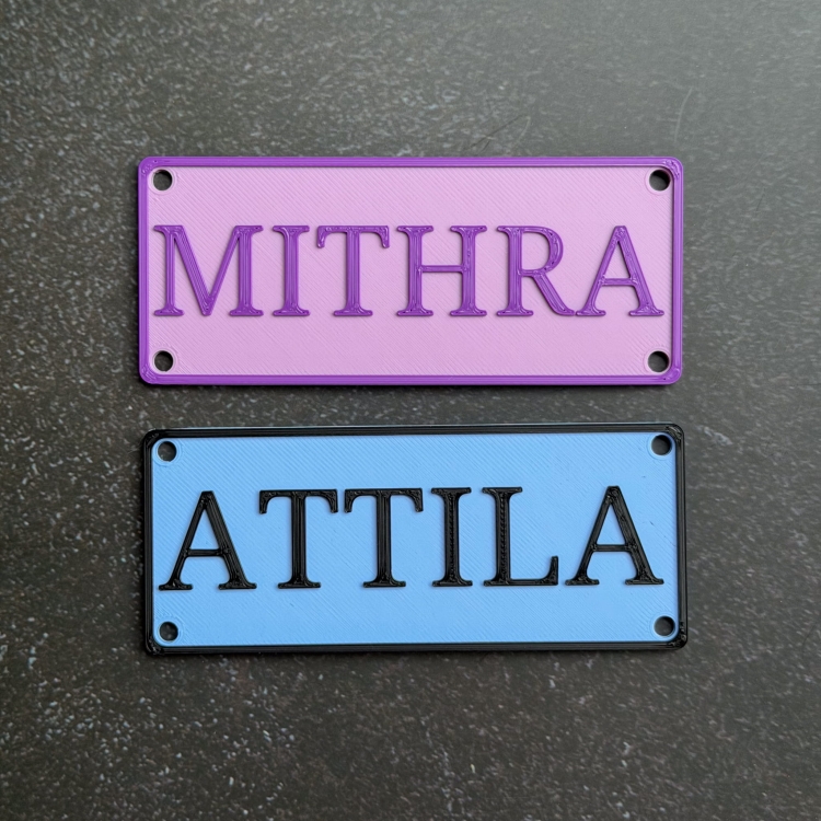 Dog hotel kennel door sign — custom name plate handmade in Poland