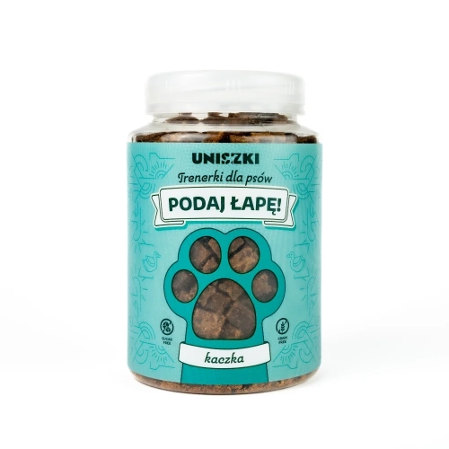 Uniszki Trenerki Kaczka Przysmak Treningowy Dla Psa 150g – naturalny przysmak treningowy dla psa z kaczki