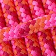 Zbliżenie różowo-pomarańczowego splotu liny Candy Stick
