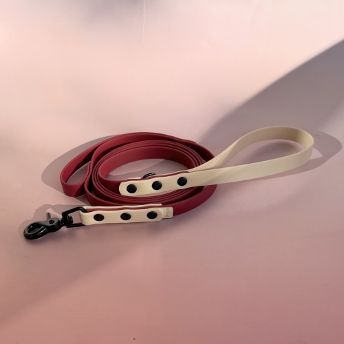 Smycz miejska 1,6 cm 2 m vine + beige pawtex
