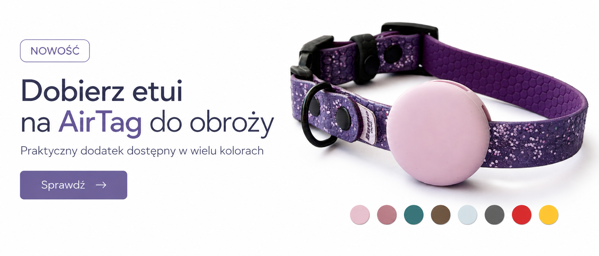 Silikonowe etui na AirTag na obroże dla psa