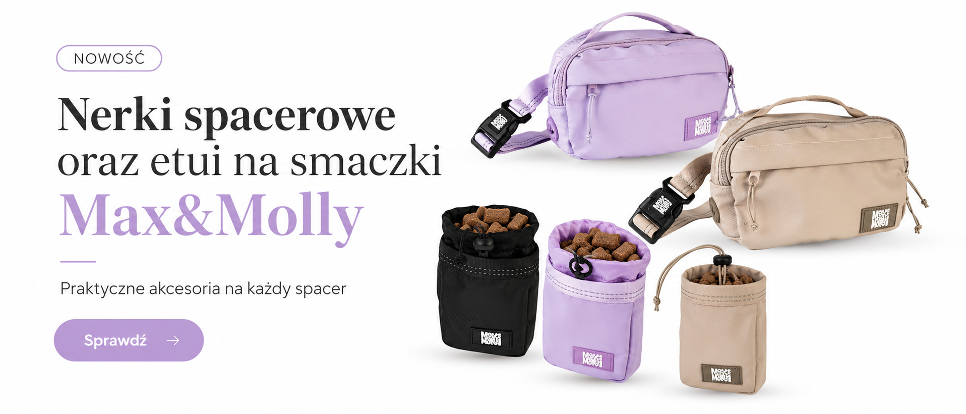 nerka spacerowe, nerka na spacer z psem, etui na smakołyki dla psa, torebka na smaczki