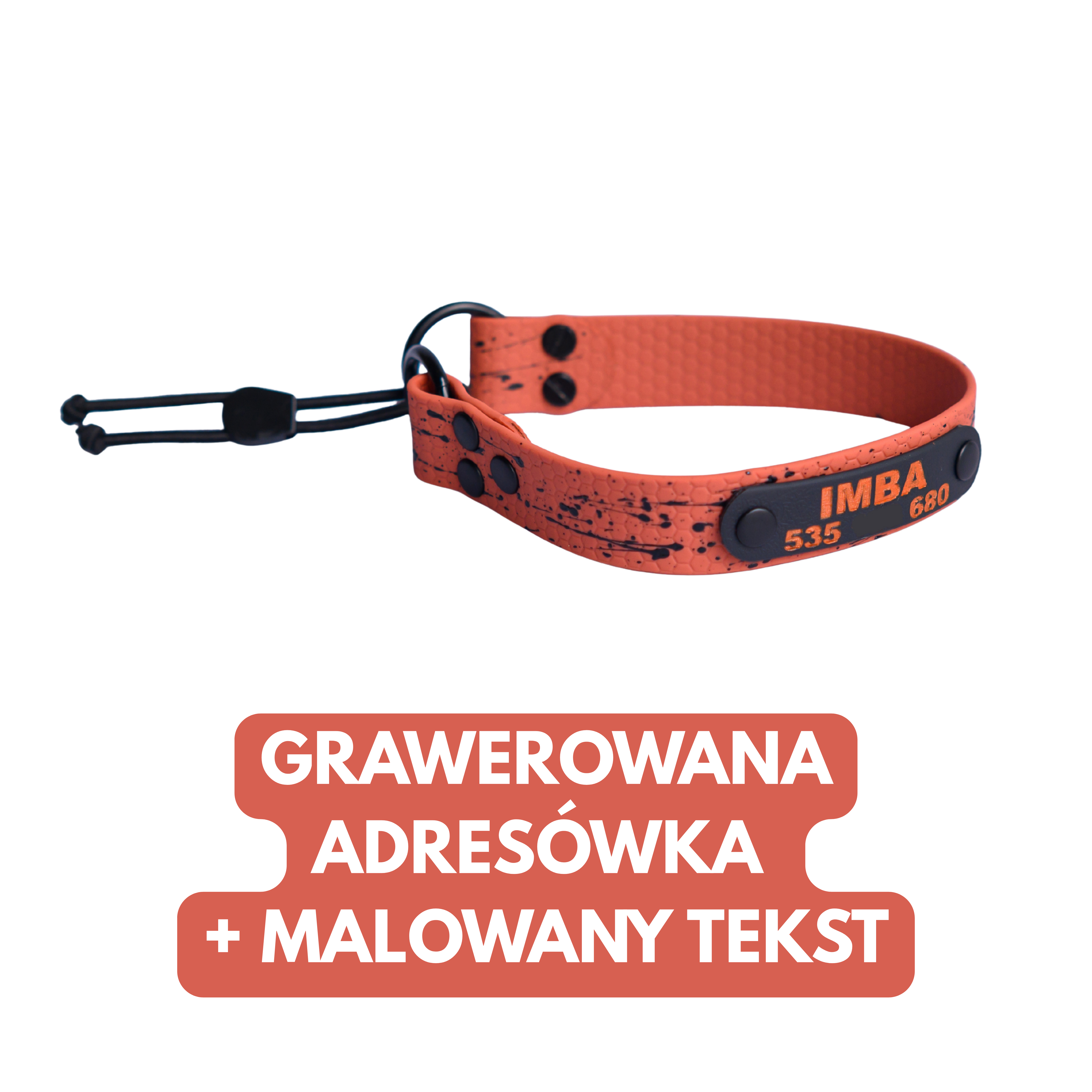 Adresówka dla psa – grawer z kolorowym wypełnieniem, zwiększona czytelność