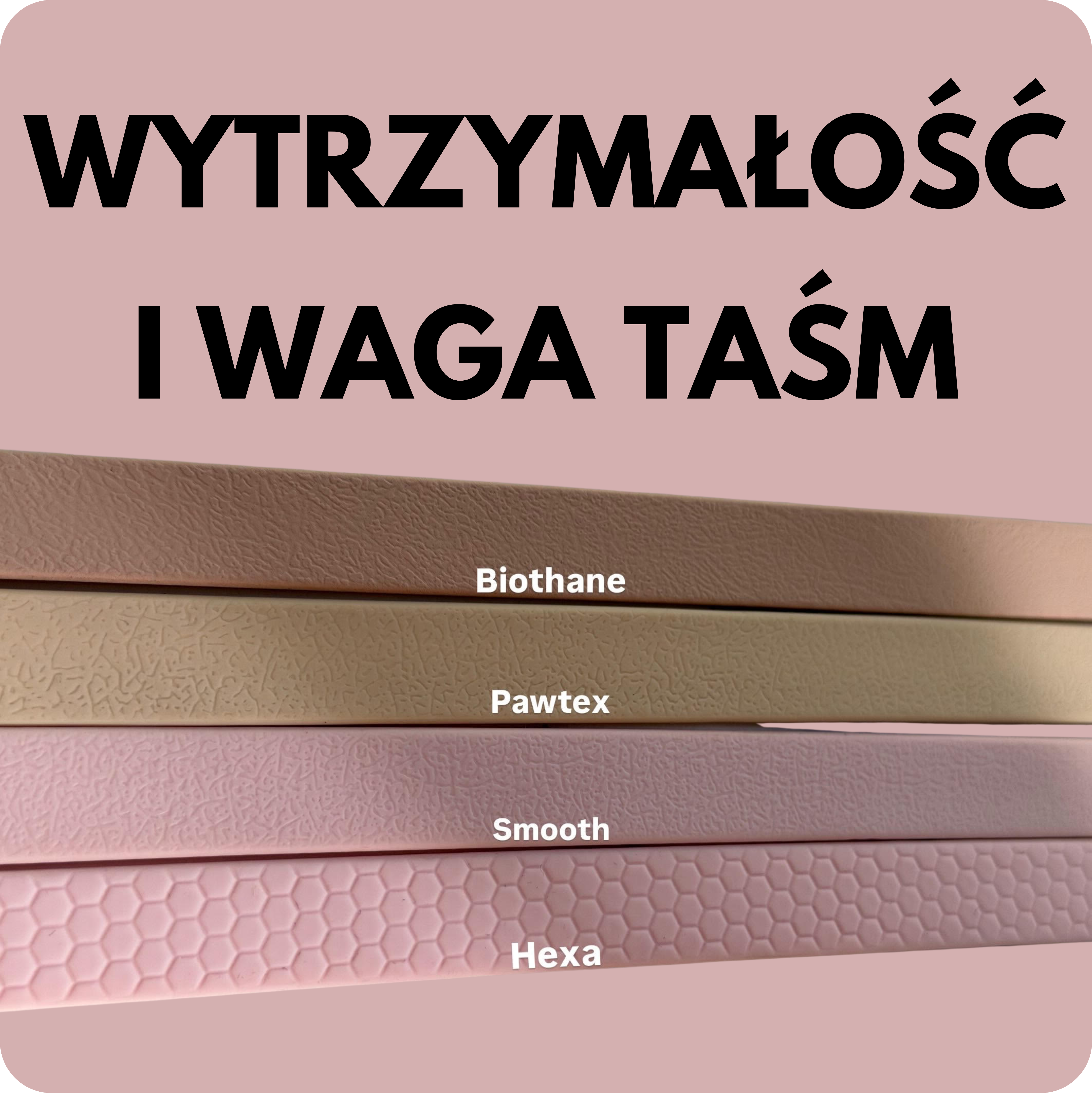 Wytrzymałość i waga taśm wodoodpornych Bueno DOG