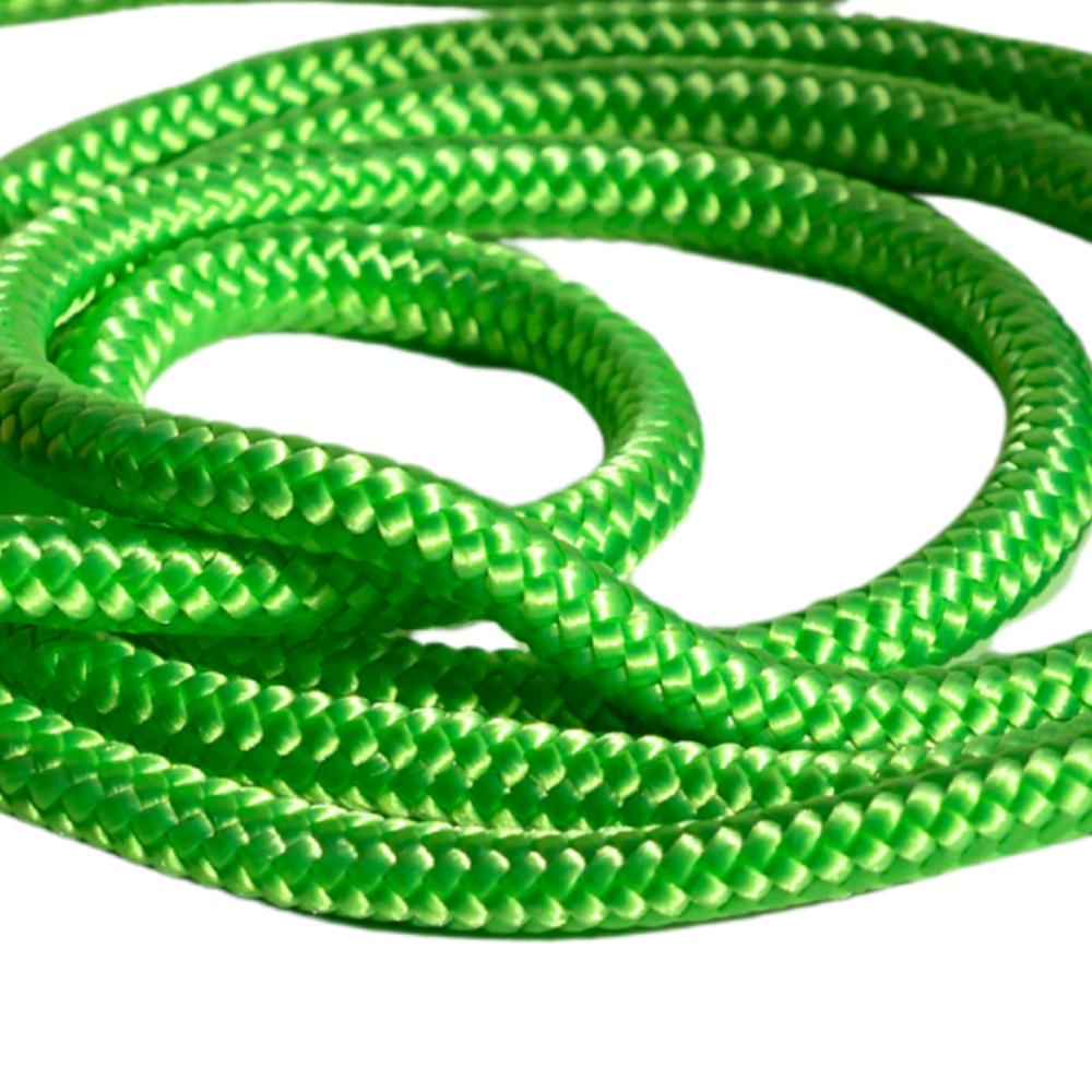 Neonowozielona lina Neon Green ułożona w pętle