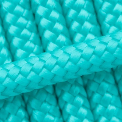 Turkusowa lina PPM Turquoise do smyczy przepinanej Bueno DOG, zbliżenie splotu